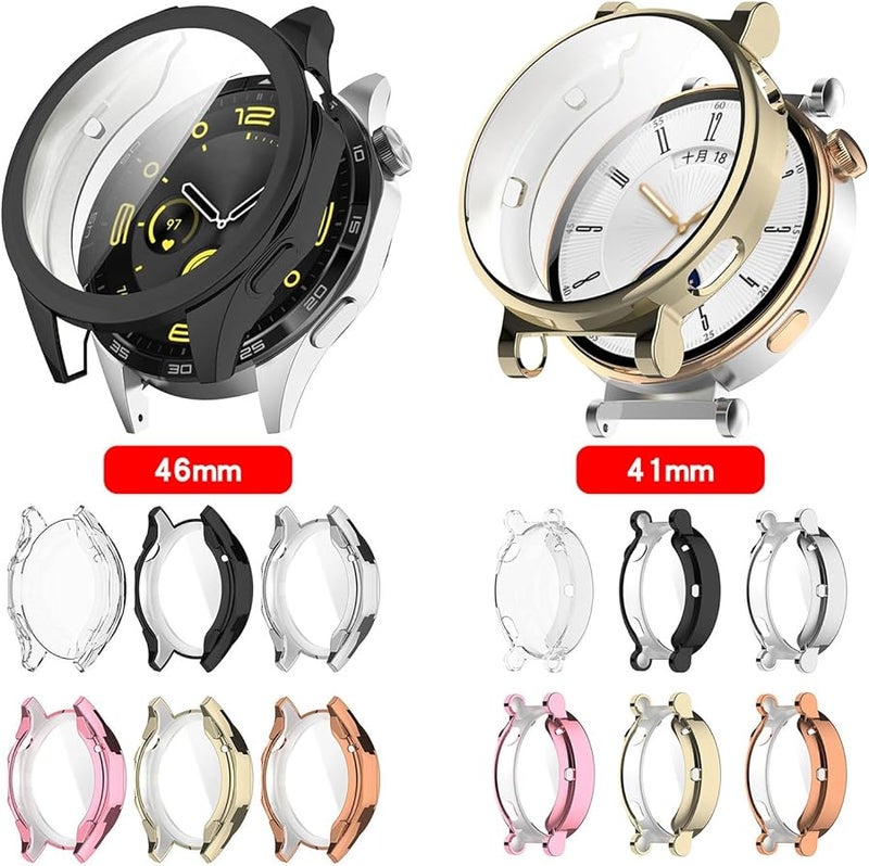 46mm Black Screen Protector And Shockproof Case For Huawei Watch GT4 Anti Scratch - Image 3